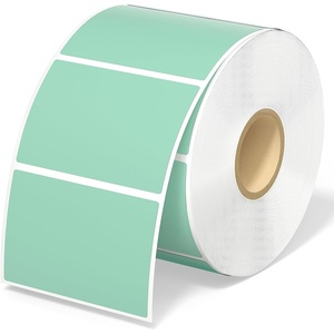 image:imageMUNBYN 225x125 Thermal Sticker Labels Blue SelfAdhesive Barcode Label Paper for Direct Thermal Printer and Business MultiPurpose Rectangle Address Shipping Mailing Stickers1000 SheetsRollGreen