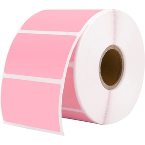 image:imageMUNBYN 225x125 Thermal Sticker Labels Blue SelfAdhesive Barcode Label Paper for Direct Thermal Printer and Business MultiPurpose Rectangle Address Shipping Mailing Stickers1000 SheetsRollPink