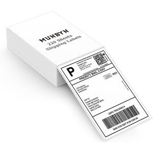 image:imageMUNBYN 4x6 Pink Direct Thermal Shipping Labels Commercial Grade Permanent Adhesive Fanfold Mailing Postage Label Paper for Thermal Printers and Packages 500 Sheets per StackWhite