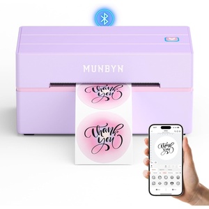 image:imageMUNBYN Bluetooth Thermal Label Printer 130B Wireless 4x6 Shipping Label Printer for Shipping Packages Small Business Office or Home Compatible with iPhone Android iPad Windows macOS ChromePurple