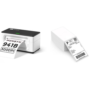 image:imageMUNBYN Bluetooth Thermal Label Printer 941BThermal Direct Shipping Label Pack of 500 4x6 FanFold Labels