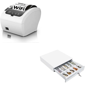 image:imageMUNBYN P047 WiFi Thermal Receipt Printer 80mm USBLANRS232 WindowsMacLinux Square Compatible Energy Star Certified 16 Heavy Duty Cash Register