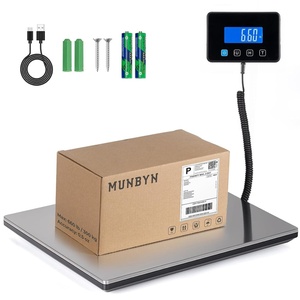 image:imageMUNBYN Shipping Scale 440lb18oz Digital Postal Scale for Packages with HoldTare Function Backlit LCD Battery amp Cable Included Postage Scale for Small Business Packages Luggage and Home Use