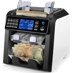 image:imageMUNBYN IMC08 Dual Money Counter Machine Mixed Denomination with Reject Pocket Value Counting Counterfeit Detection 2 CISUVMGIR SortampPrint Enabled Cash Counter Mixed Bill Counter BlackWhite