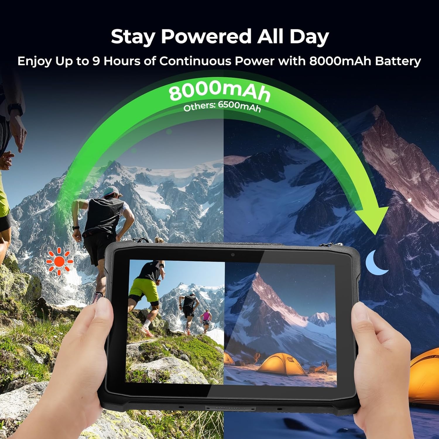 image:imageMUNBYN 101 Rugged Tablet IRT11 Android 14 8GB128GB Rugged Android Tablet with GPS 700nits Outdoor Work PC IP65 Waterproof for Offroad UTV Drone Camping 2Y Protection