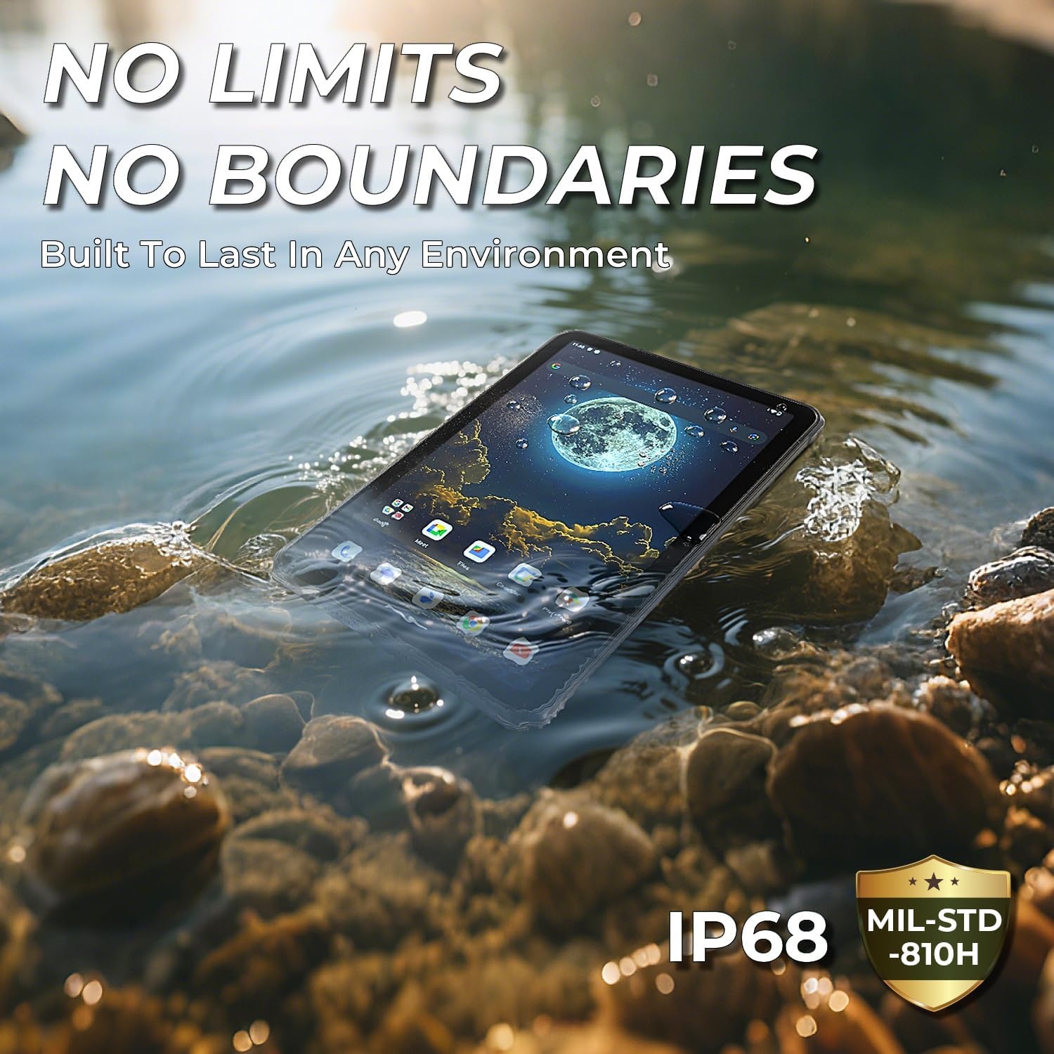 image:imageMUNBYN 11inch Rugged Tablet ILT02 Android 14 UTV Tablet 16GB128GB with GPS IP68 Weather Proof 32MP48MP Dual Camera 4G LTE for Offroad UTV Drone 2Y Protection