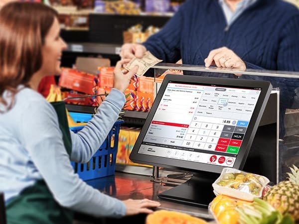 image:imageMUNBYN 17inch POSTouchScreenMonitor MultiTouch Monitor 400 nits True Flat Seamless Capacitive LED VGAHDMI Input for Office POS Restaurant No Driver Required