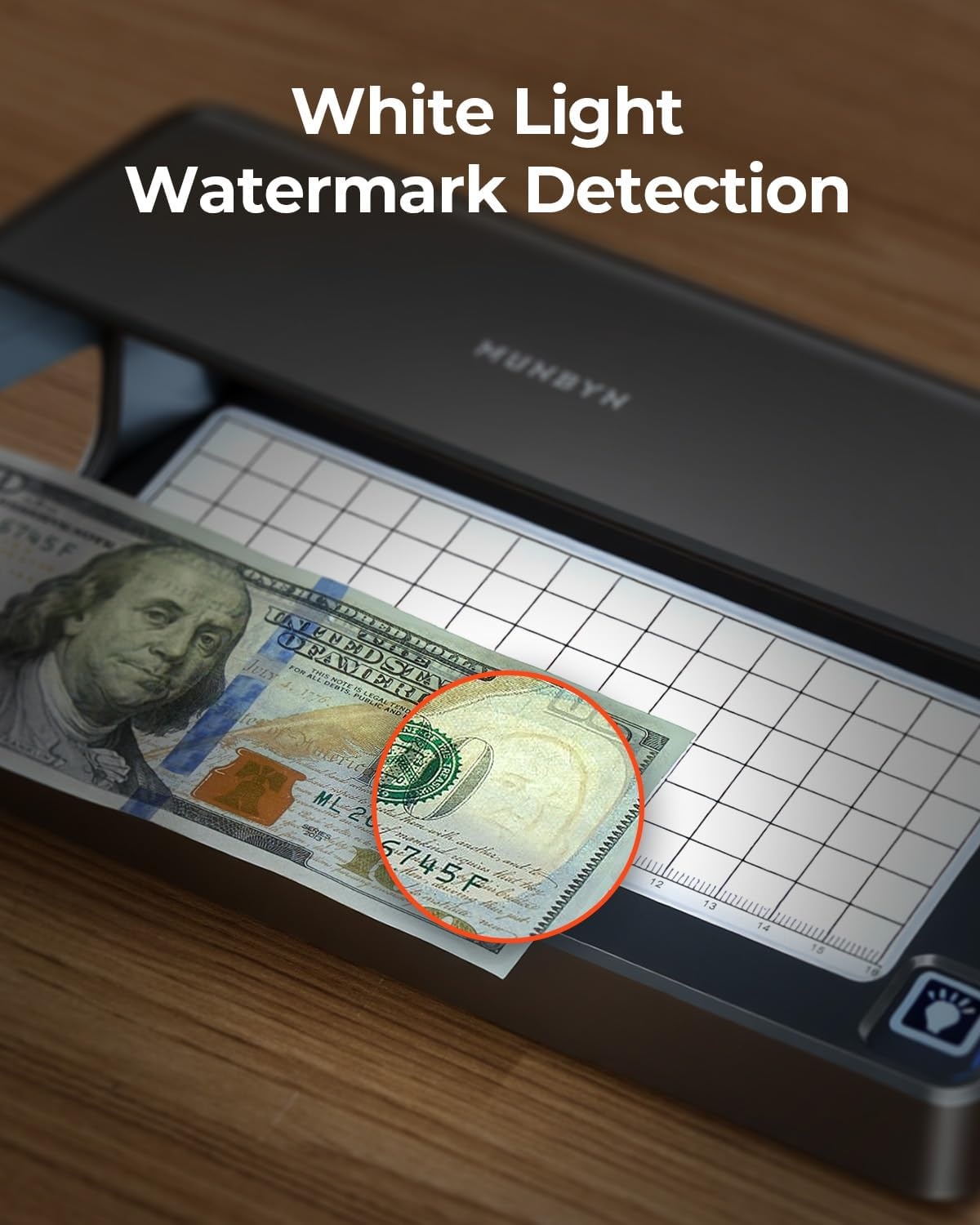image:imageMUNBYN IMC26 Counterfeit Bill Detector with Dual UV LED Light Money Checker for Credit Card amp ID Detection All Currencies Auto OnOff Rechargeable Battery Suitable for Outdoor Use 2Y Protect