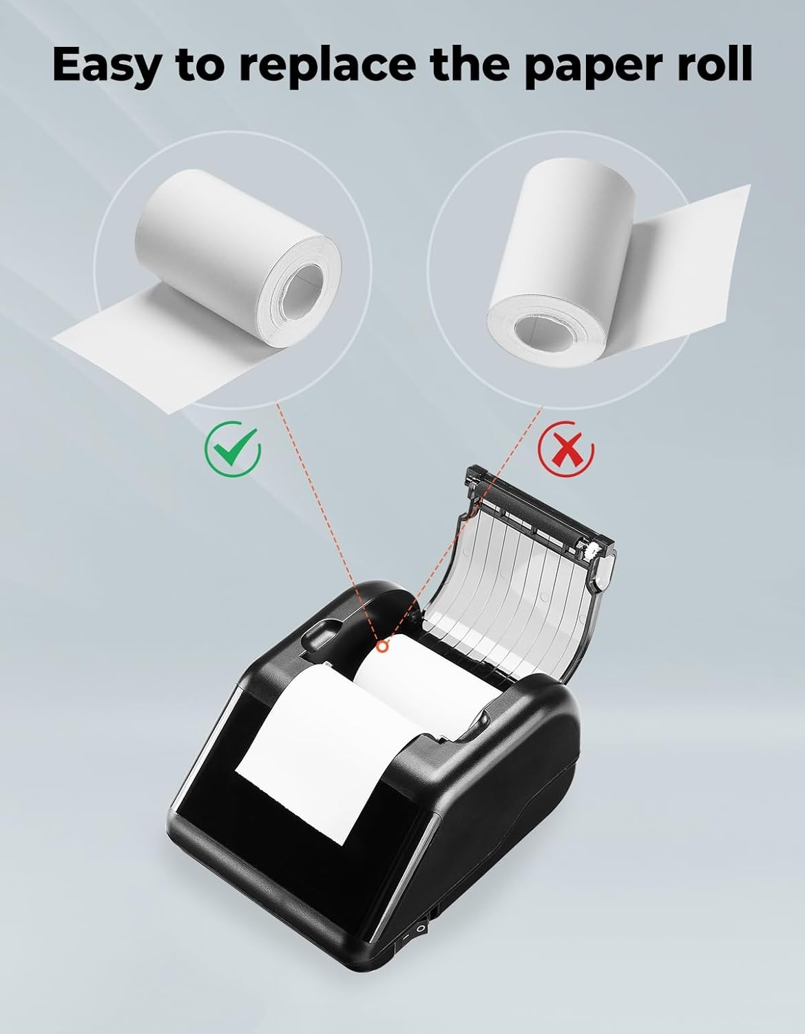 image:imageMUNBYN P01 Thermal Printer for IMC01 IMC08 IMC09 Money Counter Machine Mixed Denomination External DisplayPrinter in One Connects via RJ11 Plug Receipt Printer Suitable for 58 mm Thermal Paper