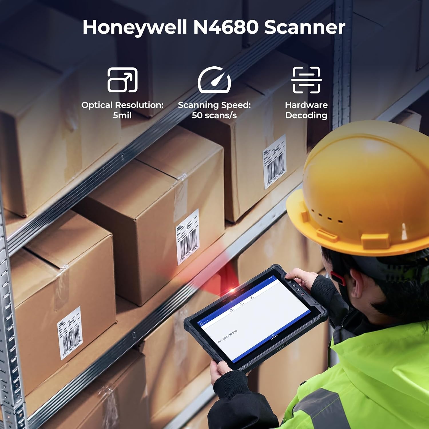 image:imageMUNBYN Rugged Tablet with Barcode Scanner101inch Windows 11 Pro Tablet WiFi 6 1000nit Sunlight Readable Builtin Honeywell N4680 Scanner Intel N100 Rugged PC 4G LTE for Warehouse Gray