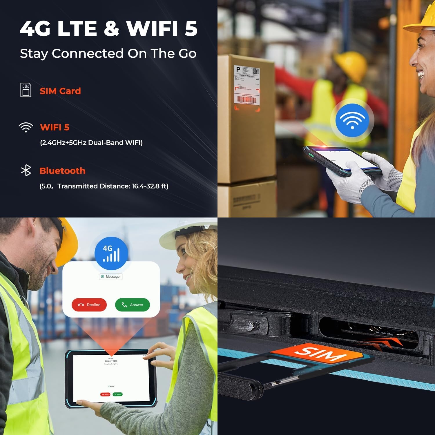 image:imageMUNBYN Rugged Tablet with Scanner ILT01Pro 6GB128GB Large Memory Equipped with Honeywell N6703 Scanner 8Inch Android 13 9000mAh Inventory Tablet for Logistics Warehouse 2Y Protection