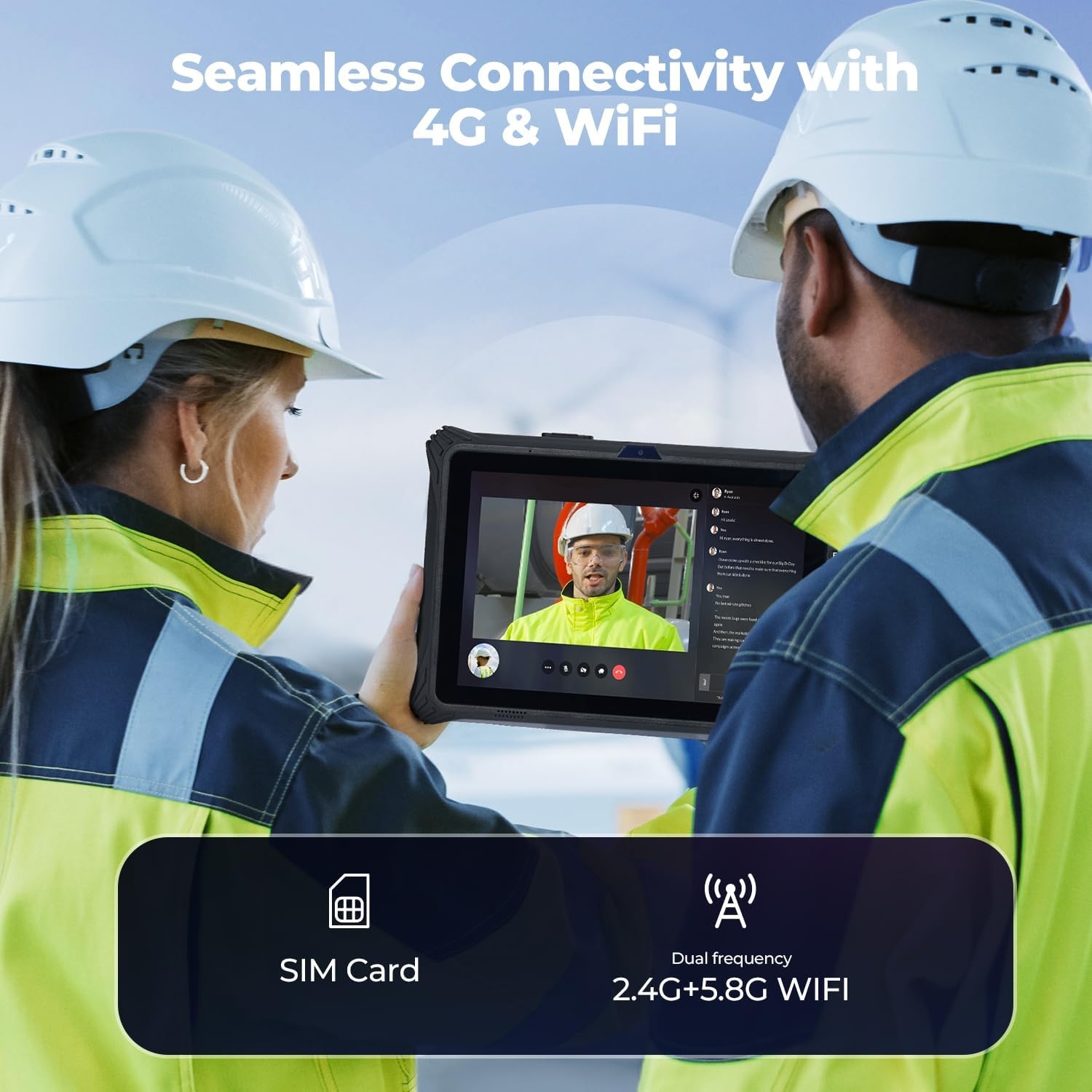 image:imageMUNBYN Rugged Windows Tablet IRT09 122 Windows 11 Pro Intel N5105 16GB128GB Replaceable SSD 4G LTE Dual Batteries amp Hot Swappable Heavy Duty Tablet for Construction Worker 2Y Protection