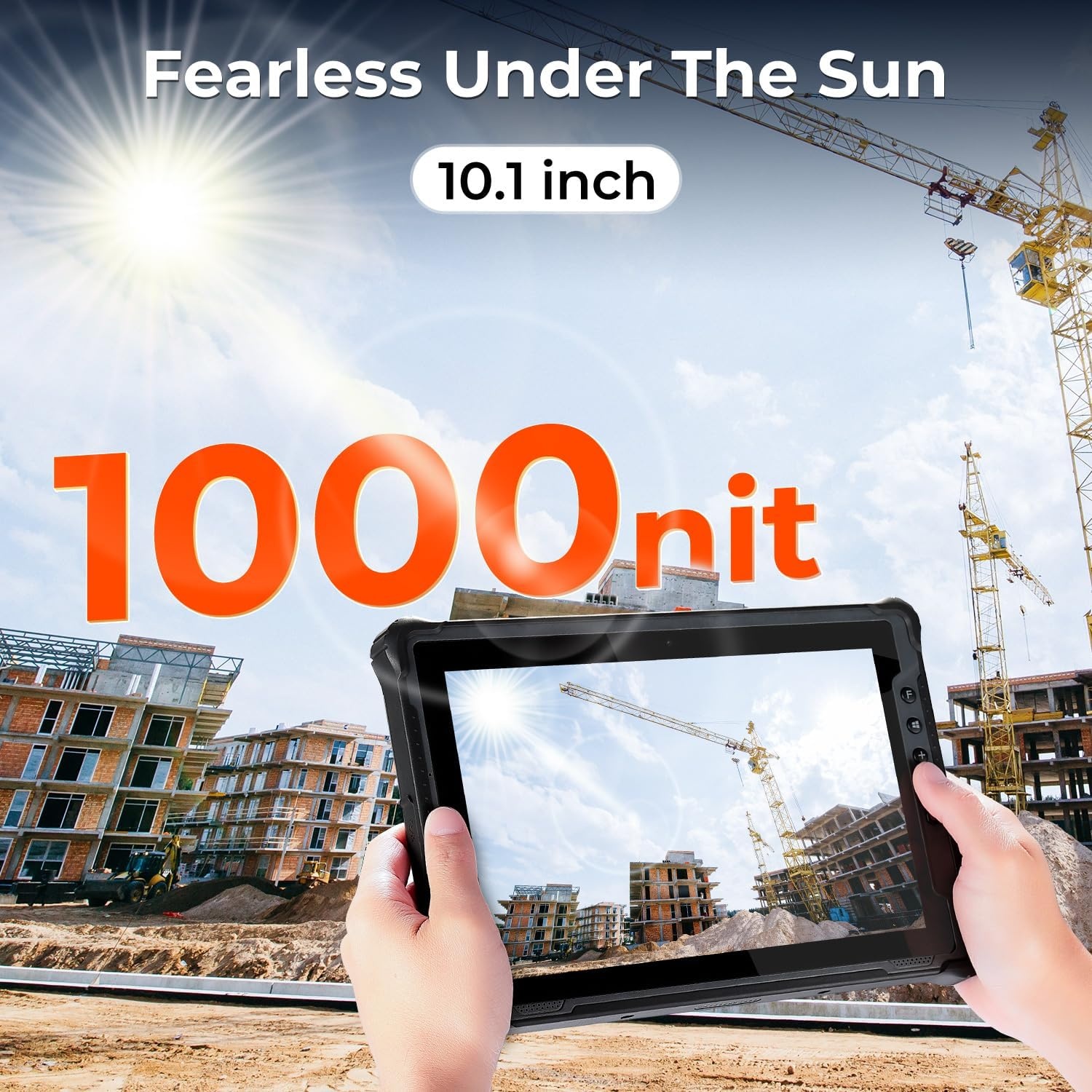 image:imageMUNBYN Rugged Windows Tablet IRT12 1000nit Sunlight Readable WiFi 6 Tough Tablet 101inch Windows 11 Pro Intel N100 8GB128GB Rugged PC 4G LTE GPS Outdoor Computer 2026 2Y ProtectionGray