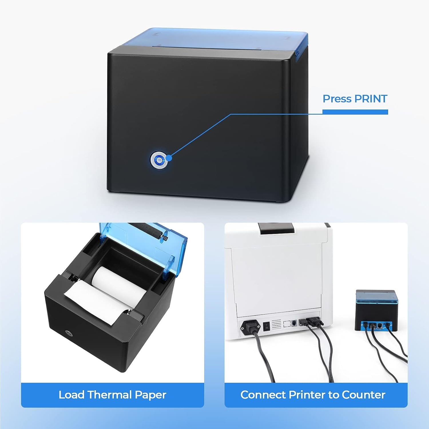 image:imageMUNBYN Thermal Printer for Mixed Denomination Money Counter Machine Connect and Use