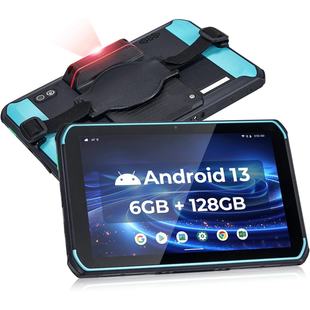 image:imageMUNBYN Rugged Tablet with Scanner ILT01Pro 6GB128GB Large Memory Equipped with Honeywell N6703 Scanner 8Inch Android 13 9000mAh Inventory Tablet for Logistics Warehouse 2Y Protection