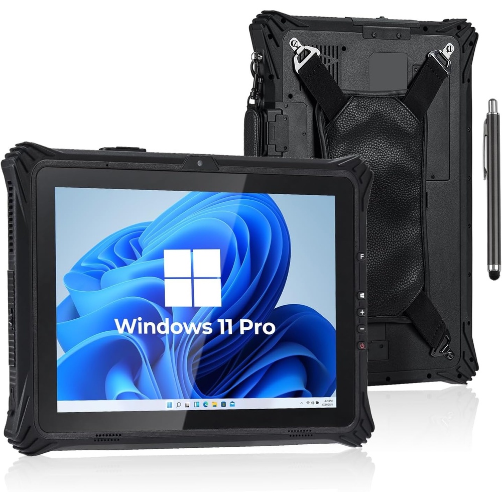 image:imageMUNBYN Rugged Windows Tablet IRT09 122 Windows 11 Pro Intel N5105 16GB128GB Replaceable SSD 4G LTE Dual Batteries amp Hot Swappable Heavy Duty Tablet for Construction Worker 2Y Protection