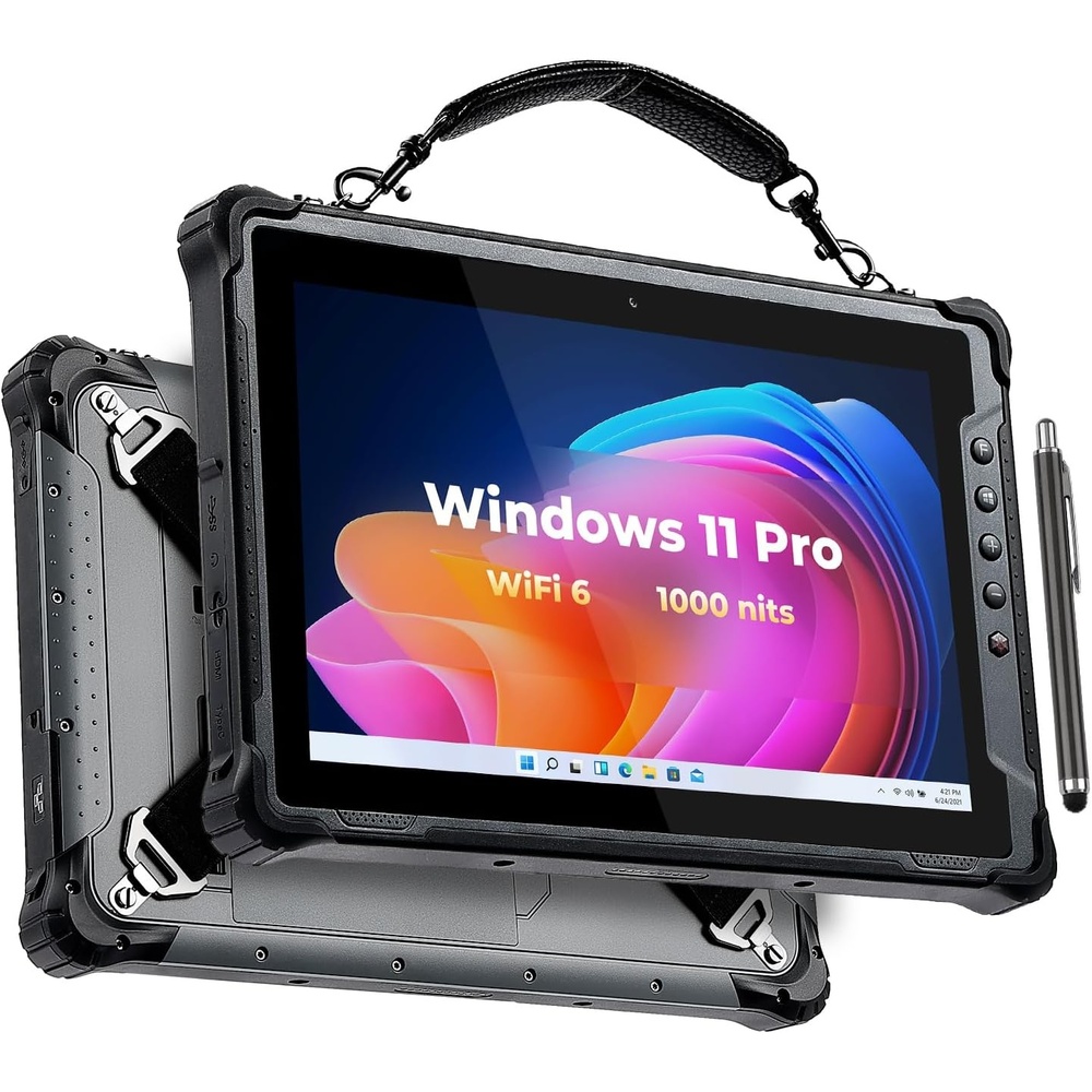 image:imageMUNBYN Rugged Windows Tablet IRT12 1000nit Sunlight Readable WiFi 6 Tough Tablet 101inch Windows 11 Pro Intel N100 8GB128GB Rugged PC 4G LTE GPS Outdoor Computer 2026 2Y ProtectionGray