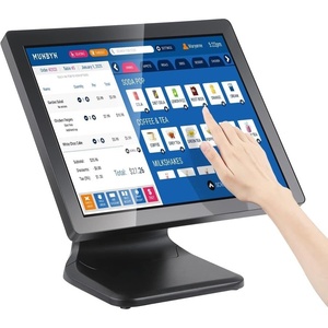 image:imageMUNBYN 17inch POSTouchScreenMonitor MultiTouch Monitor 400 nits True Flat Seamless Capacitive LED VGAHDMI Input for Office POS Restaurant No Driver Required