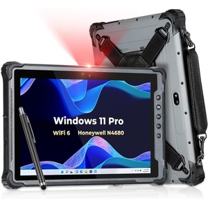 image:imageMUNBYN Rugged Tablet with Barcode Scanner101inch Windows 11 Pro Tablet WiFi 6 1000nit Sunlight Readable Builtin Honeywell N4680 Scanner Intel N100 Rugged PC 4G LTE for Warehouse Gray