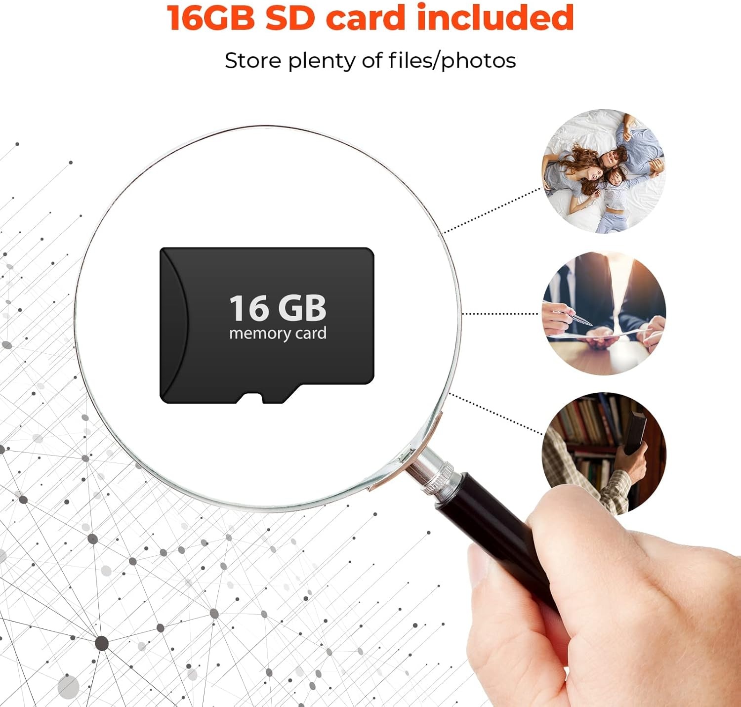 image:imageMUNBYN Portable Scanner Photo Scanner for Documents Pictures Texts at 1050 DPI Flat Scanning Includes 16GB SD Card Uploads Images to Computer via USB or Builtin WiFi No Driver Needed White