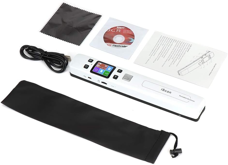 image:imageWiFi Portable Scanner with HD LCD Display MUNBYN Wireless Handheld Document Scanner With 16G SD Micro Card A4 Size 1050DPI Support JEPG or PDF Scan Format