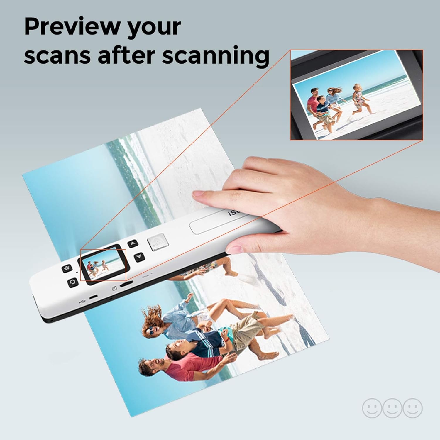 image:imageWiFi Portable Scanner with HD LCD Display MUNBYN Wireless Handheld Document Scanner With 16G SD Micro Card A4 Size 1050DPI Support JEPG or PDF Scan Format