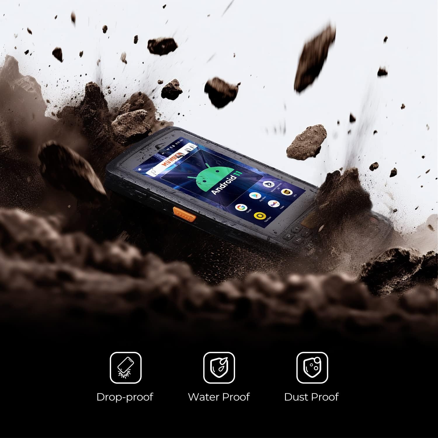 image:imageMUNBYN 099P Android Barcode Scanner with Pistol Android 11 Equip with Zebra SE4710 Scanner Handheld Computer Inventory Scanner QR UPC Rugged 4G Data Collector for Warehouse 2Y Protection