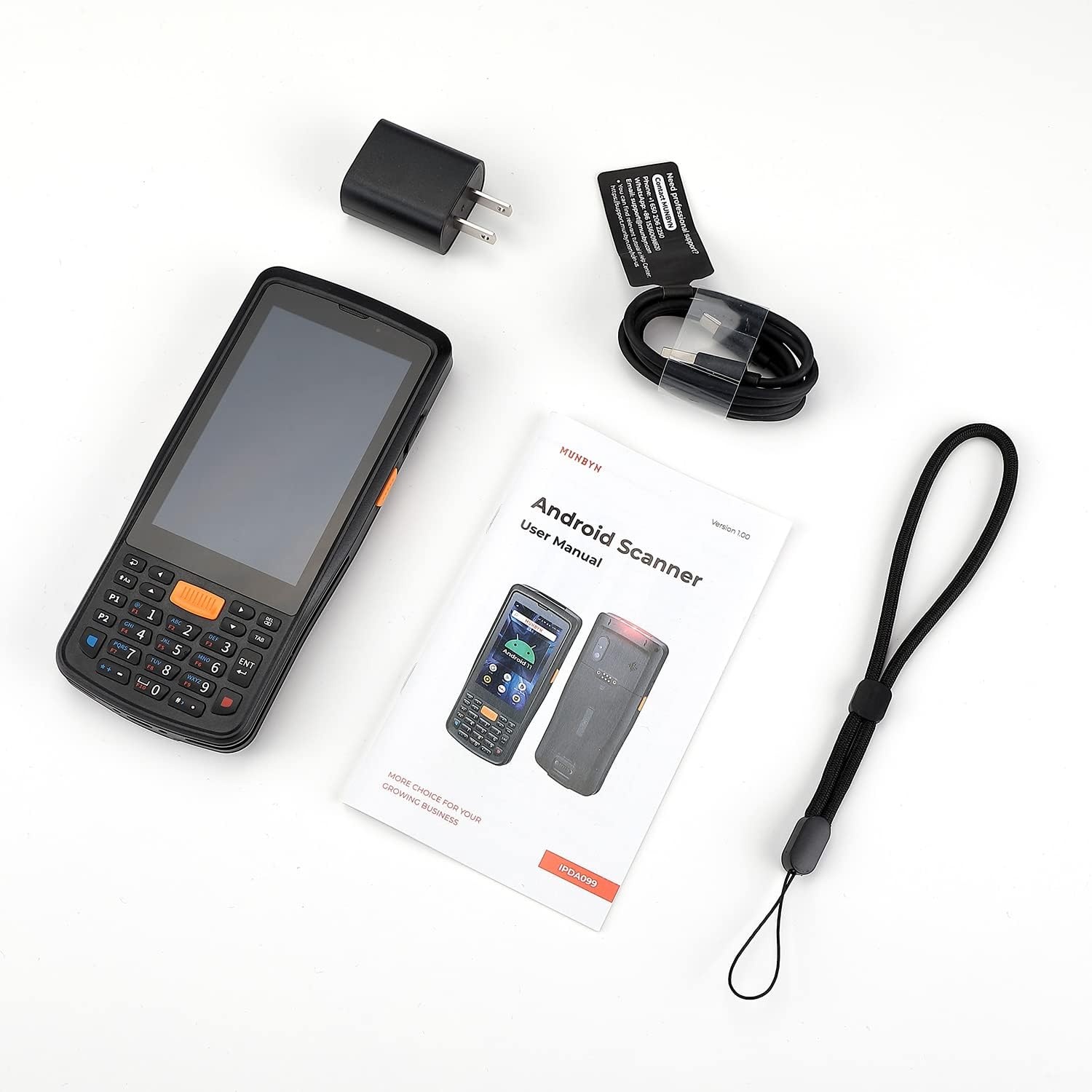 image:imageMUNBYN 099P Android Barcode Scanner with Pistol Android 11 Equip with Zebra SE4710 Scanner Handheld Computer Inventory Scanner QR UPC Rugged 4G Data Collector for Warehouse 2Y Protection