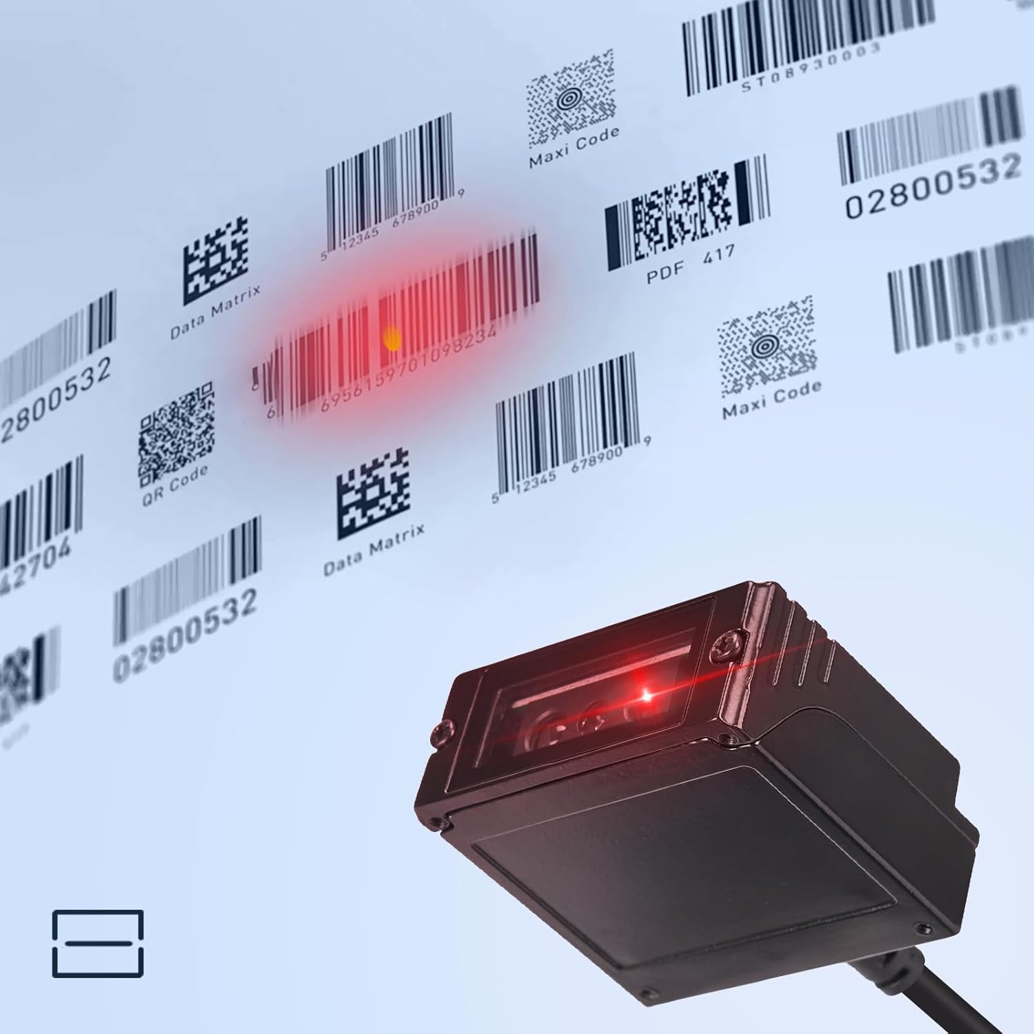 image:imageMUNBYN 2D Embedded Fixed Mount Barcode Scanner Scan Engine UltraRugged 1D 2D QR Barcode Reader MiniSize Suitable for Express and Factory Assembly Line WorkingOnly USB Port