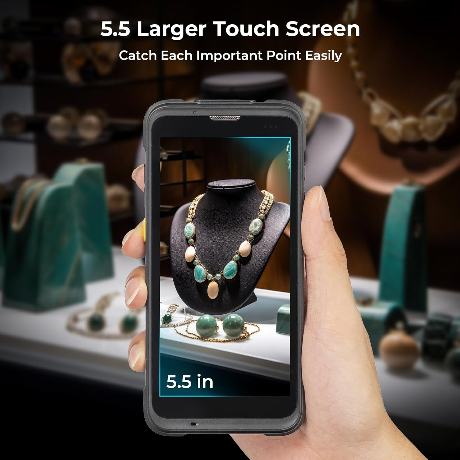 image:imageMUNBYN Android 13 RFID Bar code Scanner with 55 Screen Impinj E710 RFID Tag Reader UHF GS1 EPC GEN2 Equip with Zebra SE4710 1D2DQR Barcode Reader Rugged PDA Mobile Computer Inventory Scanner