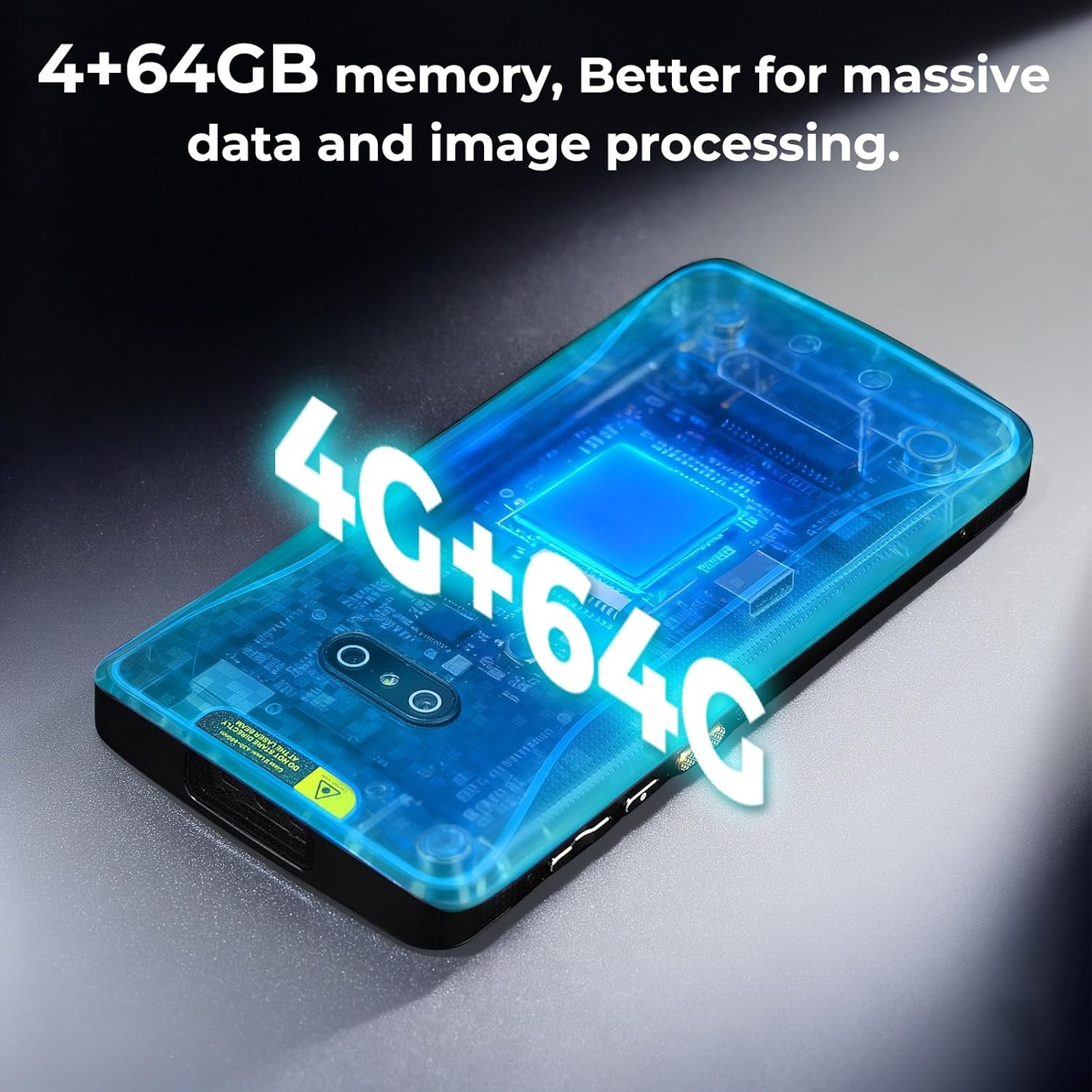 image:imageMUNBYN Android Barcode Scanner with Large Screen 57inch PDA Android 14 2D 1D QR Barcode Scanner Inventory Handheld Mobile Computer 464G IP67 DualBand WiFi 4G BT Data Collector for Warehouse