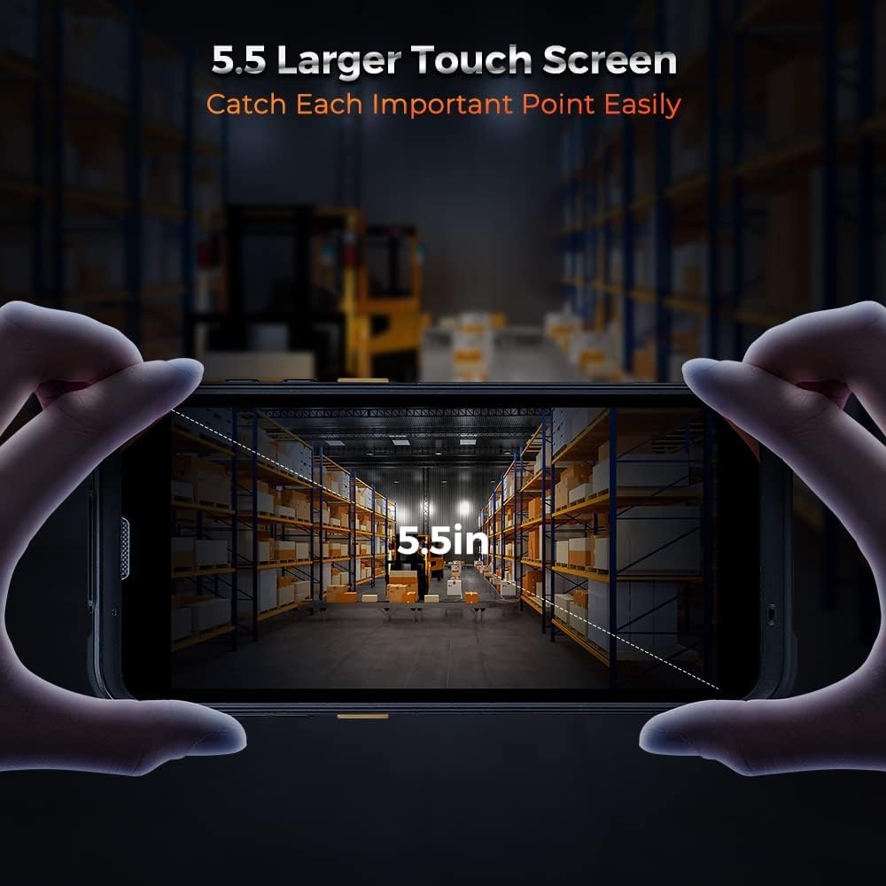 image:imageMUNBYN Android Barcode Scanner with Pistol Grip Android 11 WiFi 6 Mobile Computer PDA 55 Full Screen Equip with Zebra SE4710 Scanner Engine Bluetooth 1D2DQR Inventory Scanner with Software
