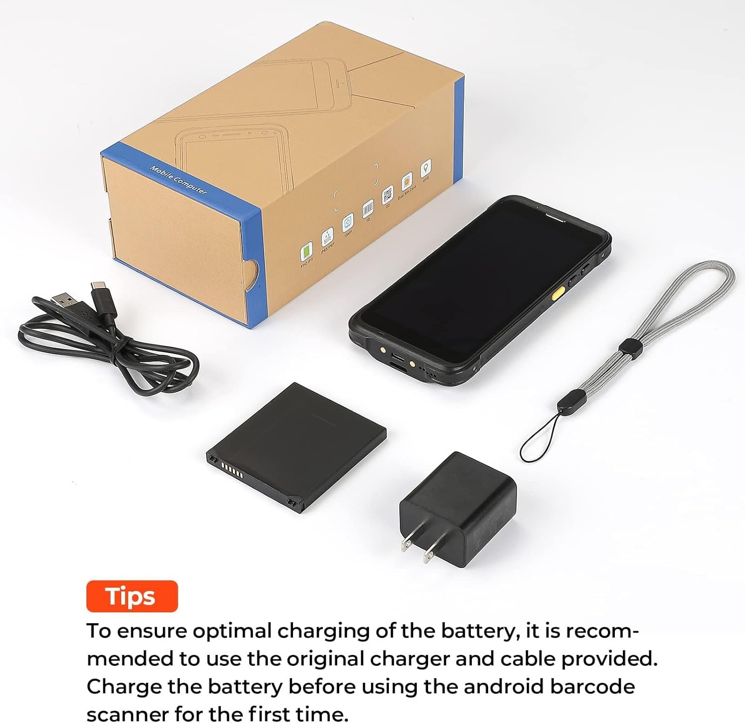 image:imageMUNBYN Android Barcode Scanner with Pistol Grip Android 11 WiFi 6 Mobile Computer PDA 55 Full Screen Equip with Zebra SE4710 Scanner Engine Bluetooth 1D2DQR Inventory Scanner with Software