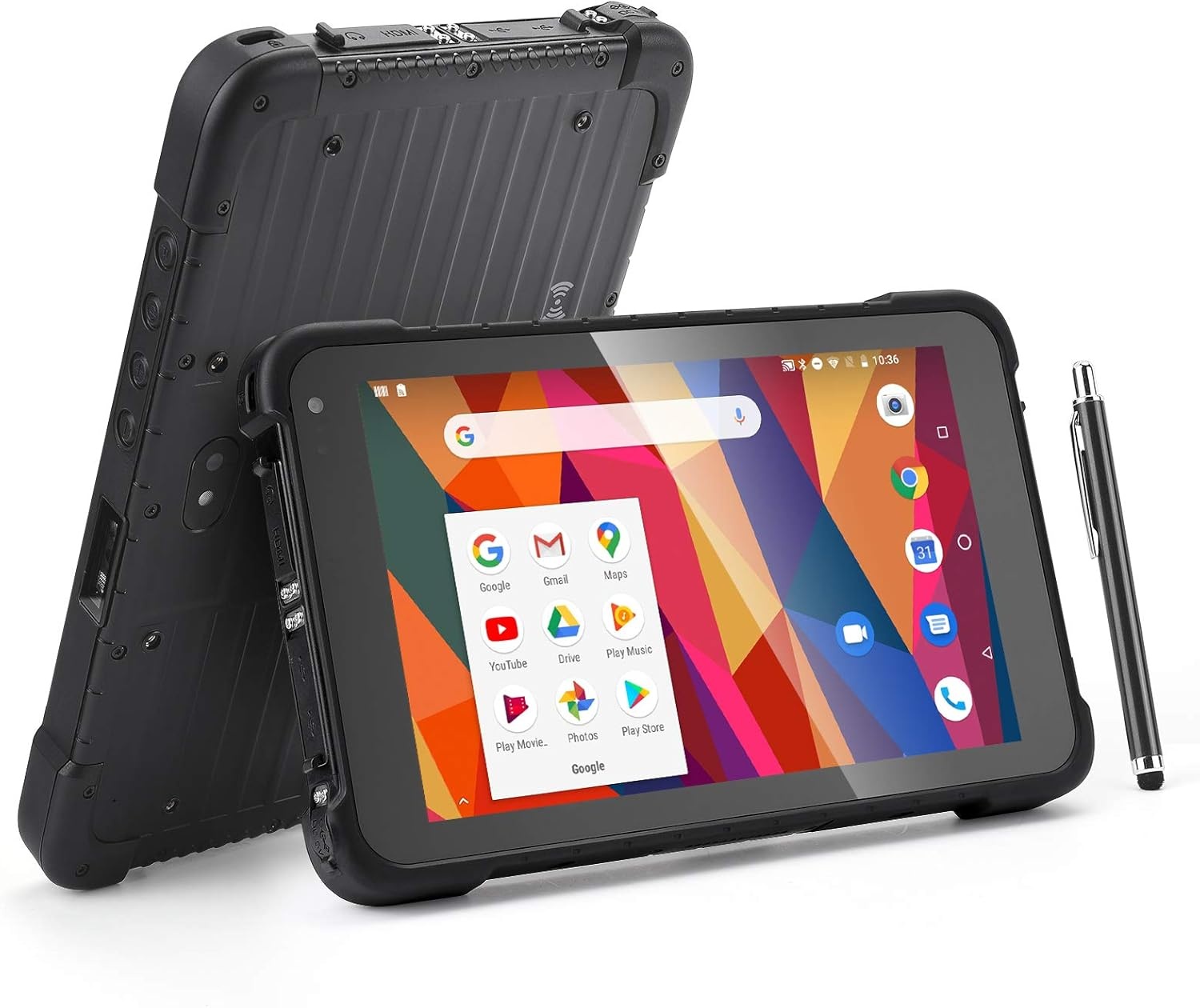 image:imageMUNBYN Rugged Android Tablet Scanner IRT01 8inch Tablet Android 10Equip with Zebra SE2707 Scanner 700nit Heavy Duty Tablet IP67 MILSTD810G Sunshine Readable Inventory Mobile Handheld Computer