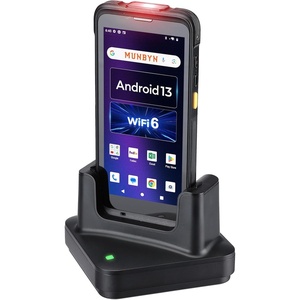 image:imageMUNBYN Upgraded Android 13 Barcode Scanner with 55 Full Screen amp Dock Charger Equip with Zebra SE4710 Engine Rugged PDA Handheld Mobile Computer Wireless WiFi 6 4G LTE Inventory Scanner