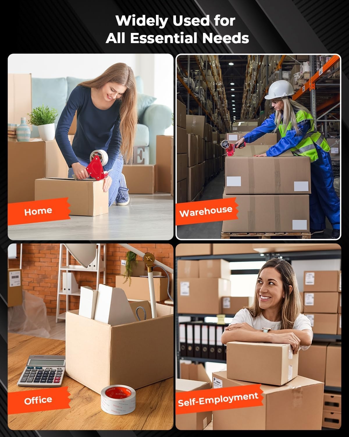 image:imageMUNBYN Heavy Duty Packing Tape6 Rolls Clear Packing Tape for Moving Boxes and Packaging Supplies188 x 60 Yards Per Roll27 milMoving Packaging Shipping Office amp Storage