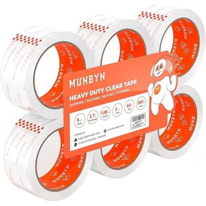 image:imageMUNBYN Heavy Duty Packing Tape6 Rolls Clear Packing Tape for Moving Boxes and Packaging Supplies188 x 60 Yards Per Roll27 milMoving Packaging Shipping Office amp Storage