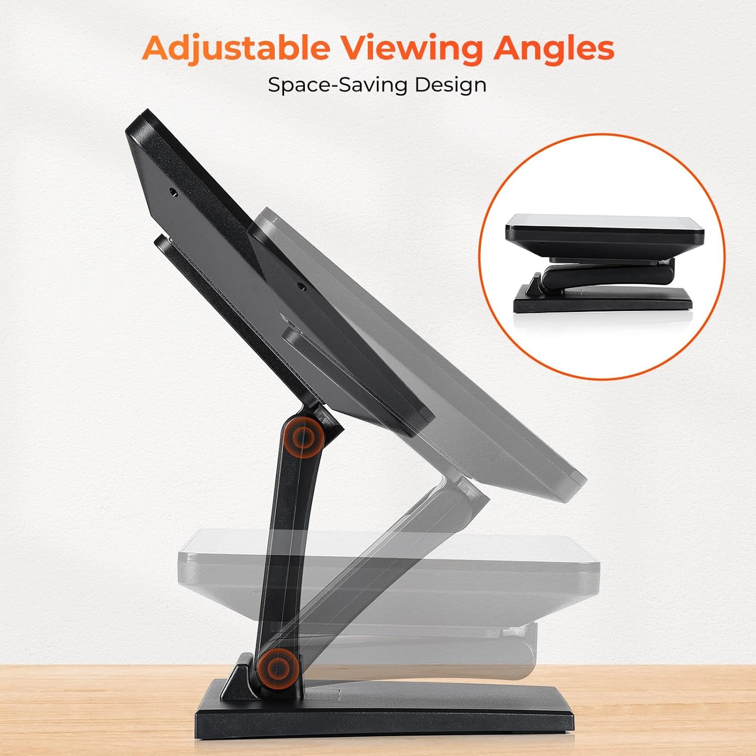 image:imageMUNBYN 12inch POS Touchscreen Monitor LED POS Monitor HDMIVGA Capacitive Screen Display Foldable Stand for Small Business Retail Restaurant Bar No Driver Required 2Y Protection