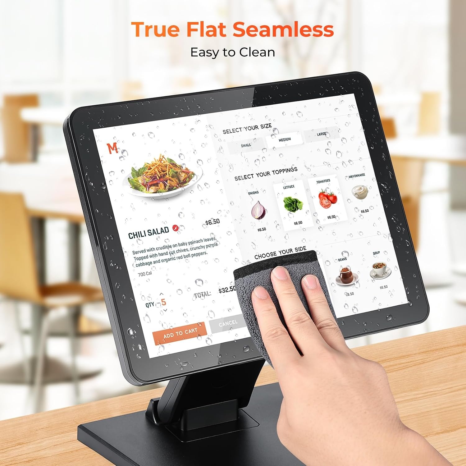 image:imageMUNBYN 12inch POS Touchscreen Monitor LED POS Monitor HDMIVGA Capacitive Screen Display Foldable Stand for Small Business Retail Restaurant Bar No Driver Required 2Y Protection