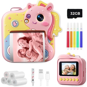 image:imageMUNBYN Kids Camera Instant Print 4Color Thermal Printer 1080P Digital Camera Toys for Ages 312 Kids with Mermaid Silicone Cover Creative Gifts for Birthdays Christmas Halloween Pink