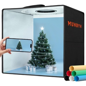 image:imageMUNBYN Light Box Photography Portable Photo Studio Box 16x16 Professional Shooting Tent Kit with 160 LED Lights 6 Backdrops for Jewelry and Small Product Photography
