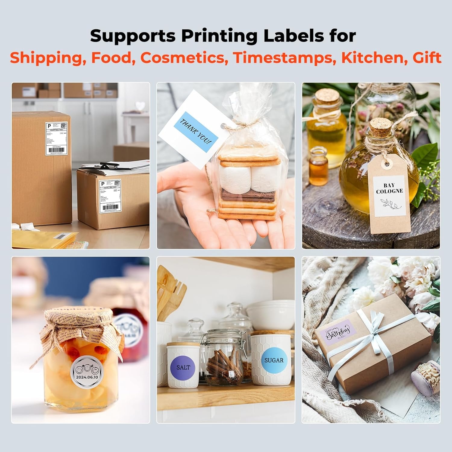 image:imageMUNBYN 411B Shipping Label Printer 4x6 Bluetooth Thermal Label Printer for Shipping Packages or Small Business Compatible with iPhone Android iPad Windows macOS Supports Etsy UPS USPS