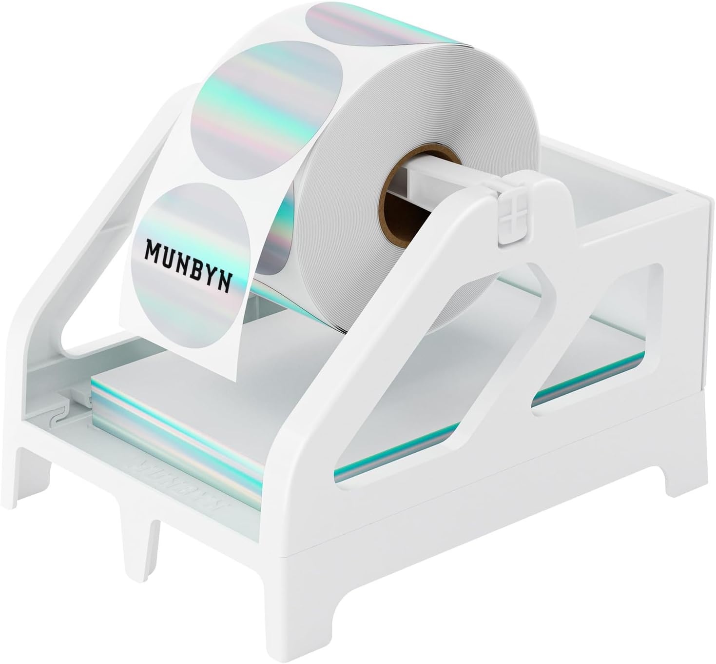 image:imageMUNBYN RW402B Bluetooth Thermal Label Printer2 Inch Circle Thermal Sticker LabelsWhite Label Holder